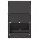 vidaXL Csirke etető Fekete 21 x 16 x 33 cm Hidegen Hengerelt Acél