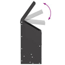 vidaXL Csirke etető Fekete 21 x 16 x 33 cm Hidegen Hengerelt Acél