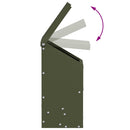 vidaXL Csirke etető Olajzöld 21 x 16 x 33 cm Hidegen Hengerelt Acél