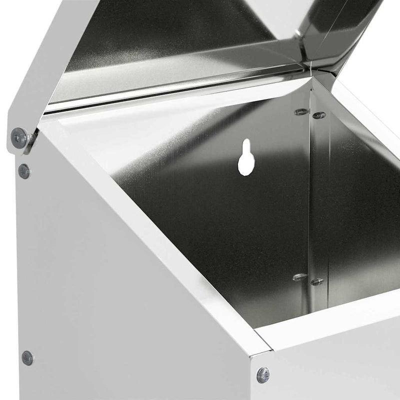 vidaXL Csirke etető Ezüst 21 x 16 x 33 cm Horganyzott acél