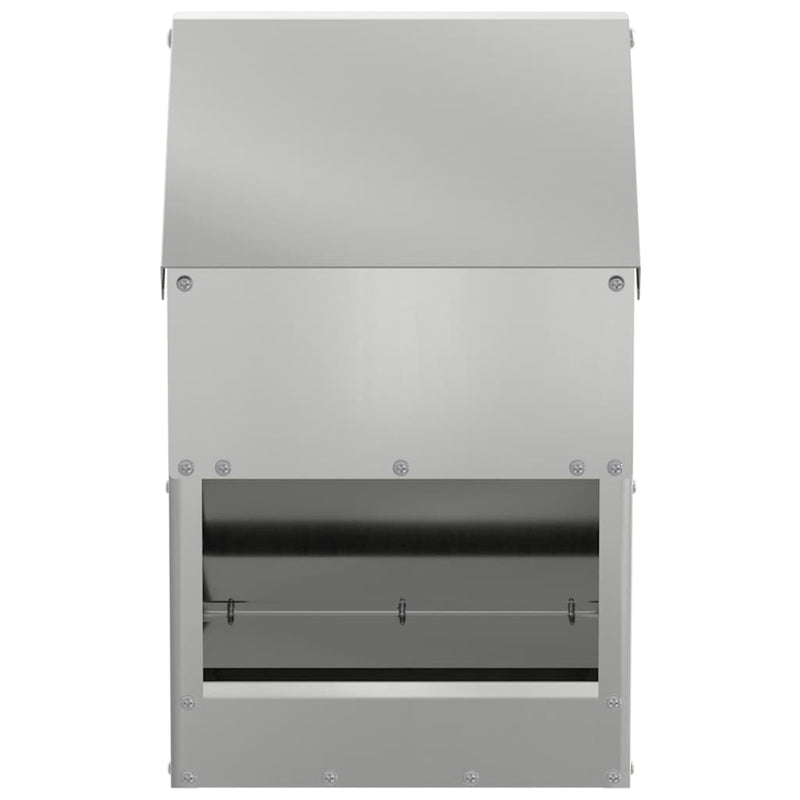 vidaXL Csirke etető Ezüst 21 x 16 x 33 cm Horganyzott acél