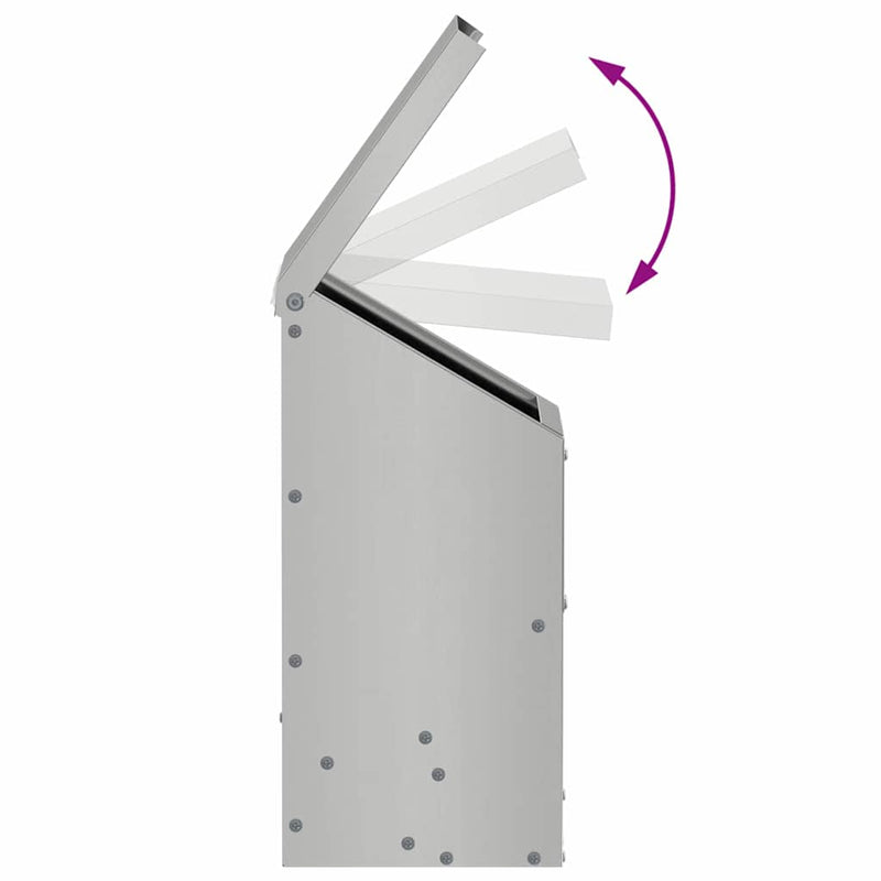 vidaXL Csirke etető Ezüst 21 x 16 x 33 cm Horganyzott acél