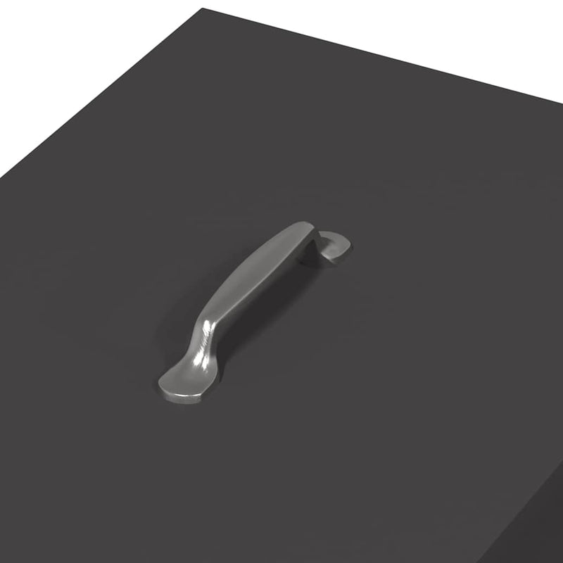 vidaXL Csirke etető Fekete 40,5 x 45 x 41 cm Hidegen Hengerelt Acél