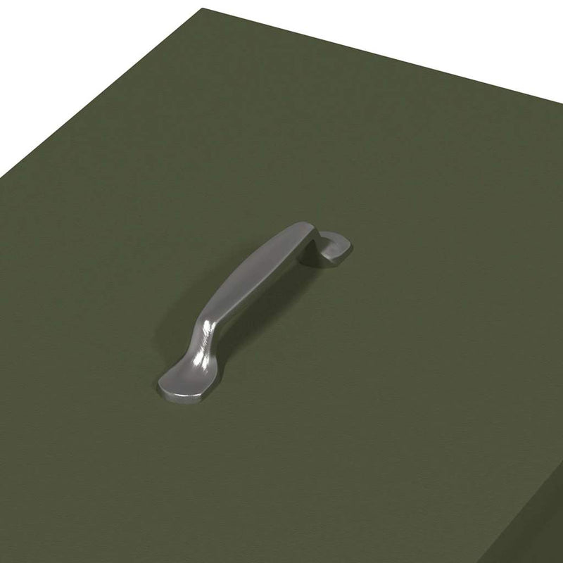 vidaXL Csirke etető Olajzöld 40,5 x 45 x 41 cm Hidegen Hengerelt Acél