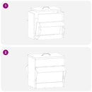 vidaXL Csirke etető Olajzöld 40,5 x 45 x 41 cm Hidegen Hengerelt Acél