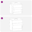 vidaXL Csirke etető Ezüst 40,5 x 45 x 41 cm Horganyzott acél