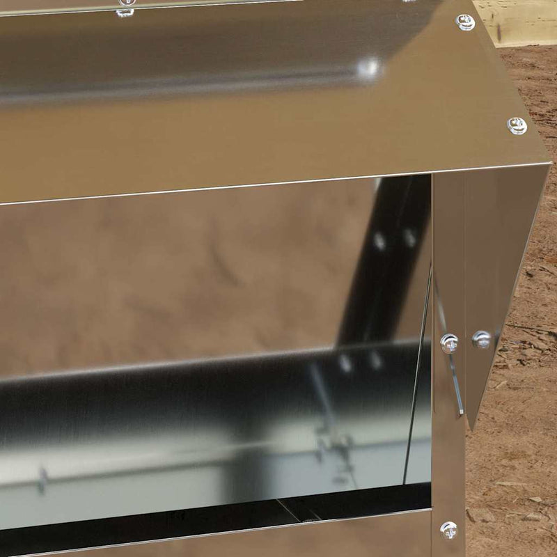 vidaXL Csirke etető Ezüst 40,5 x 45 x 41 cm Horganyzott acél