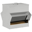 vidaXL Csirke etető Ezüst 40,5 x 45 x 41 cm Horganyzott acél