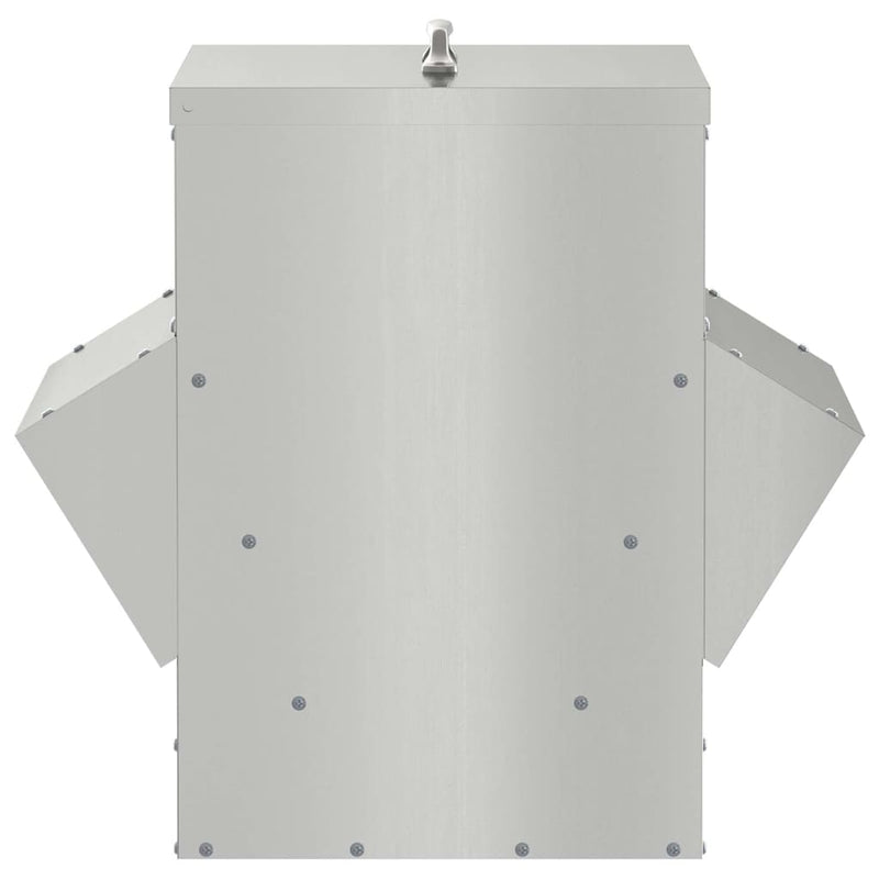 vidaXL Csirke etető Ezüst 40,5 x 45 x 41 cm Horganyzott acél