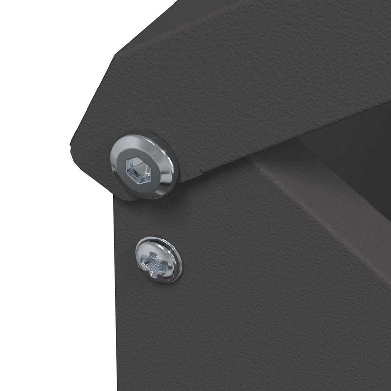 vidaXL Csirke etető Fekete 13 x 12 x 51 cm Hidegen Hengerelt Acél