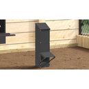 vidaXL Csirke etető Fekete 13 x 12 x 51 cm Hidegen Hengerelt Acél