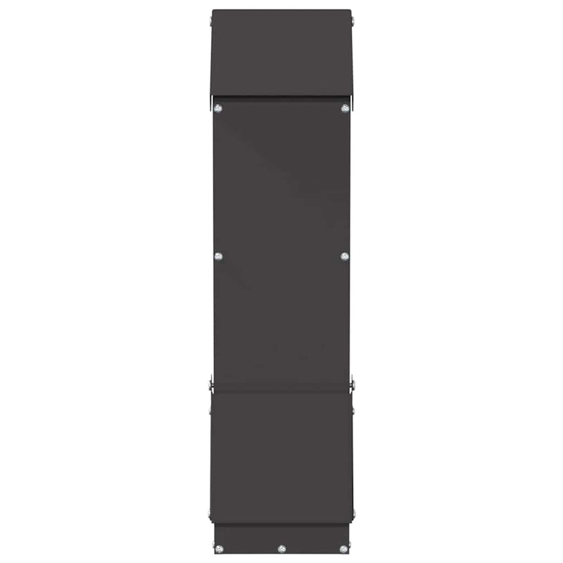 vidaXL Csirke etető Fekete 13 x 12 x 51 cm Hidegen Hengerelt Acél