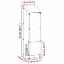 vidaXL Csirke etető Fekete 13 x 12 x 51 cm Hidegen Hengerelt Acél