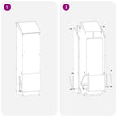 vidaXL Csirke etető Olajzöld 13 x 12 x 51 cm Hidegen Hengerelt Acél