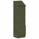 vidaXL Csirke etető Olajzöld 13 x 12 x 51 cm Hidegen Hengerelt Acél