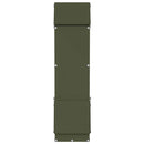 vidaXL Csirke etető Olajzöld 13 x 12 x 51 cm Hidegen Hengerelt Acél