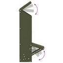 vidaXL Csirke etető Olajzöld 13 x 12 x 51 cm Hidegen Hengerelt Acél