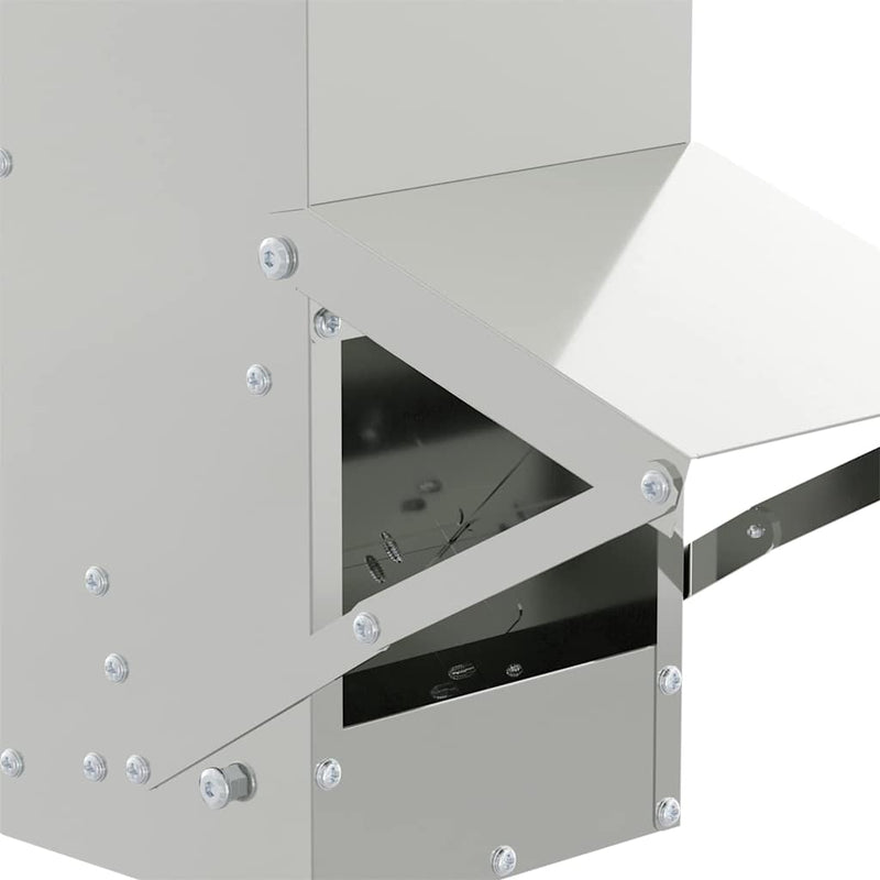 vidaXL Csirke etető Ezüst 13 x 12 x 51 cm Horganyzott acél