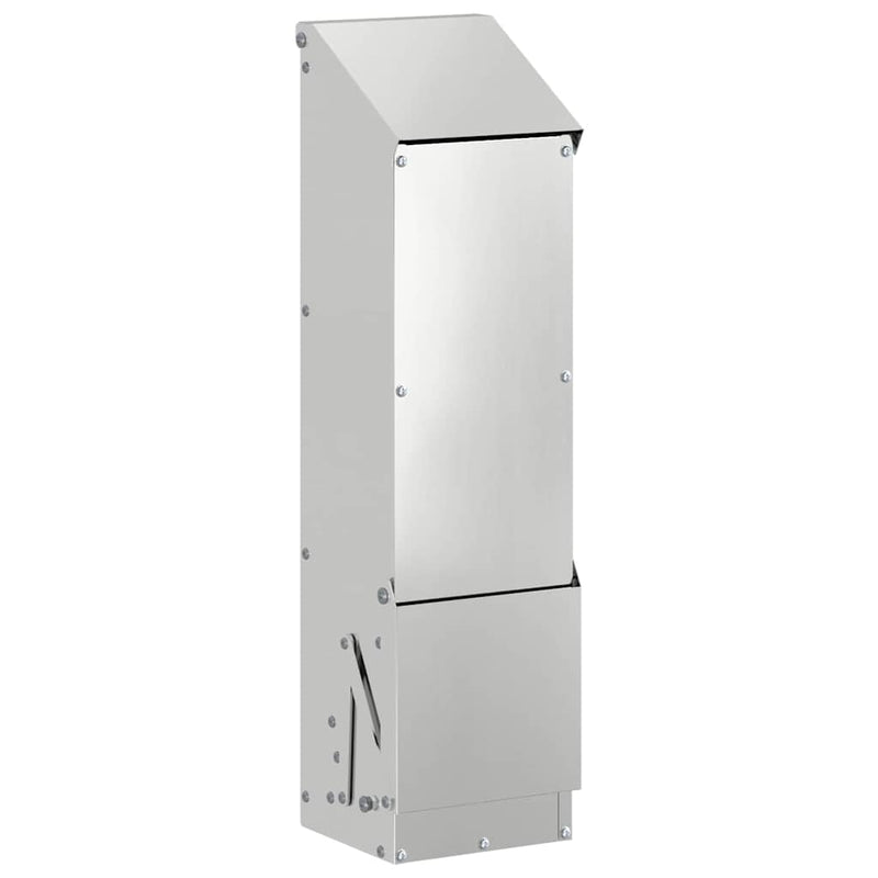 vidaXL Csirke etető Ezüst 13 x 12 x 51 cm Horganyzott acél