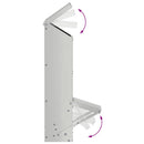 vidaXL Csirke etető Ezüst 13 x 12 x 51 cm Horganyzott acél