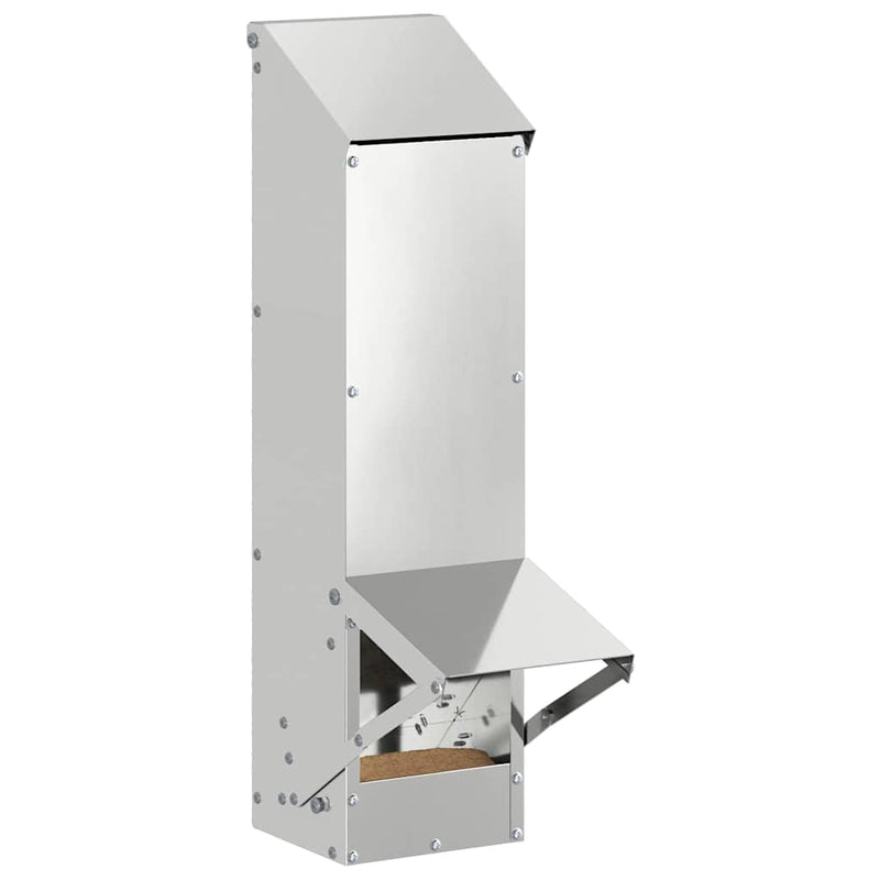 vidaXL Csirke etető Ezüst 13 x 12 x 51 cm Horganyzott acél