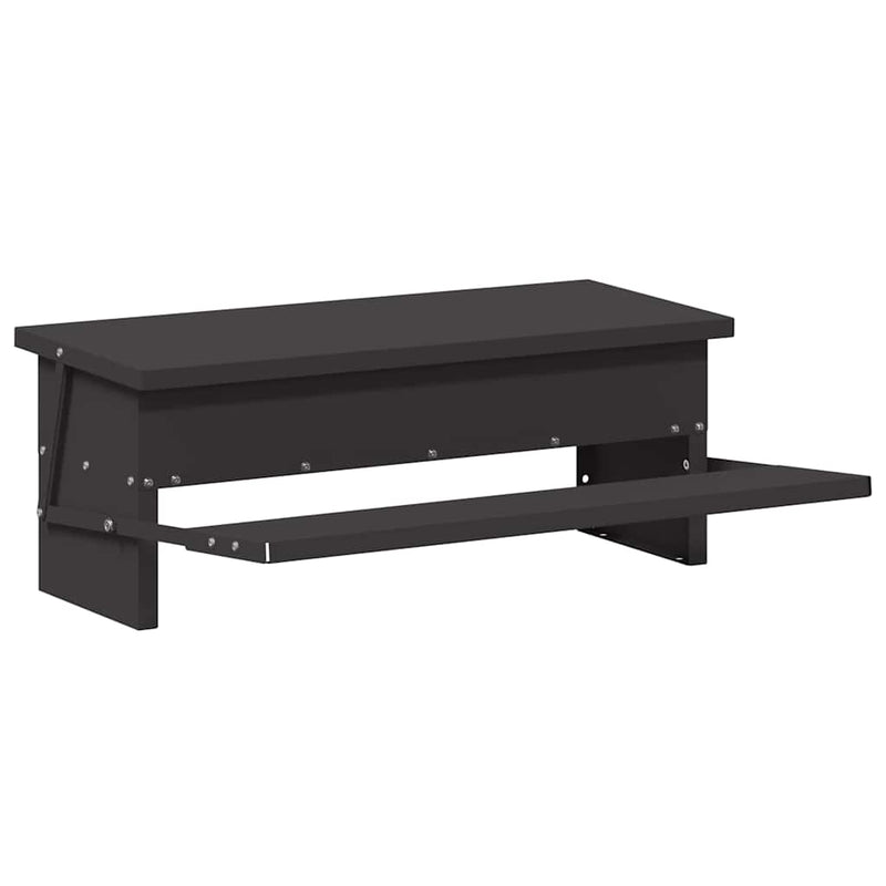 vidaXL Csirke Treadle Etető Fekete 48,5 x 39,5 x 19 cm