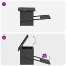 vidaXL Csirke Treadle Etető Fekete 48,5 x 39,5 x 19 cm