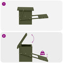 vidaXL Csirke Treadle Etető Olajzöld 48,5 x 39,5 x 19 cm