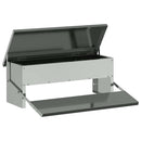 vidaXL Csirke Treadle Etető Ezüst 48,5 x 39,5 x 19 cm Horganyzott acél