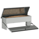 vidaXL Csirke Treadle Etető Ezüst 48,5 x 39,5 x 19 cm Horganyzott acél