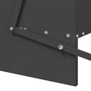 vidaXL Csirke Treadle Etető Fekete 75 x 53 x 20,5 cm