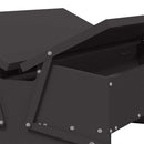 vidaXL Csirke Treadle Etető Fekete 75 x 53 x 20,5 cm