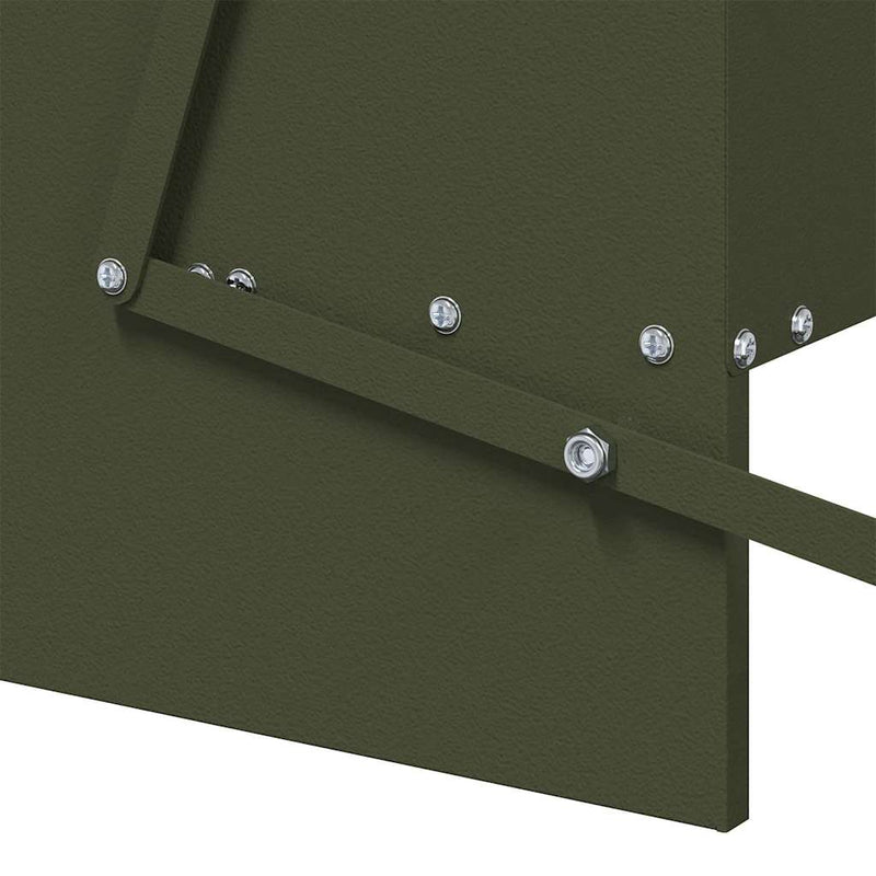 vidaXL Csirke Treadle Etető Olajzöld 75 x 53 x 20,5 cm