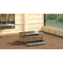 vidaXL Csirke Treadle Etető Ezüst 75 x 53 x 20,5 cm Horganyzott acél