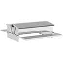 vidaXL Csirke Treadle Etető Ezüst 75 x 53 x 20,5 cm Horganyzott acél