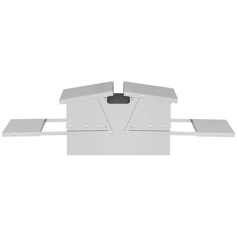 vidaXL Csirke Treadle Etető Ezüst 75 x 53 x 20,5 cm Horganyzott acél