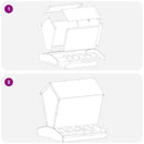 vidaXL Csirke etető Fekete 40 x 40 x 45 cm Hidegen Hengerelt Acél