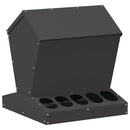 vidaXL Csirke etető Fekete 40 x 40 x 45 cm Hidegen Hengerelt Acél