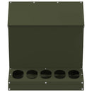 vidaXL Csirke etető Olajzöld 40 x 40 x 45 cm Hidegen Hengerelt Acél