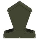 vidaXL Csirke etető Olajzöld 40 x 40 x 45 cm Hidegen Hengerelt Acél