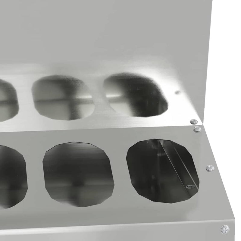 vidaXL Csirke etető Ezüst 40 x 40 x 45 cm Horganyzott acél