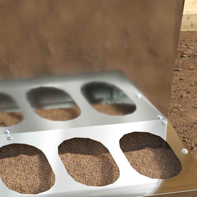 vidaXL Csirke etető Ezüst 40 x 40 x 45 cm Horganyzott acél