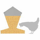 vidaXL Csirke etető Ezüst 40 x 40 x 45 cm Horganyzott acél