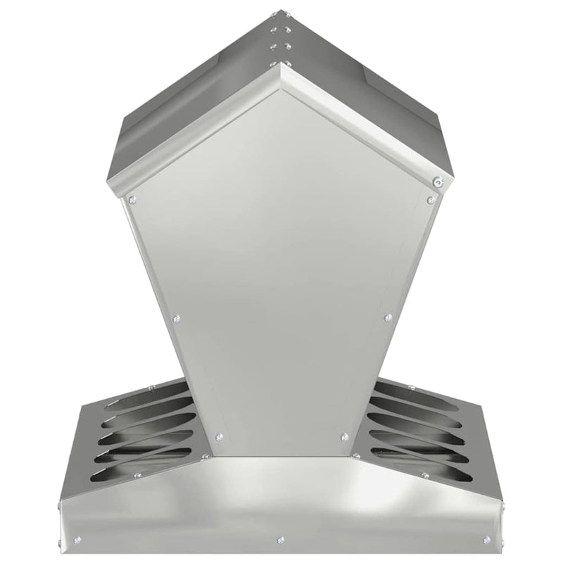 vidaXL Csirke etető Ezüst 40 x 40 x 45 cm Horganyzott acél