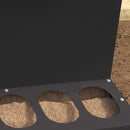 vidaXL Csirke etető Fekete 30 x 30 x 39 cm Hidegen Hengerelt Acél