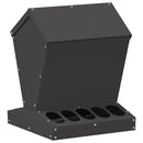 vidaXL Csirke etető Fekete 30 x 30 x 39 cm Hidegen Hengerelt Acél