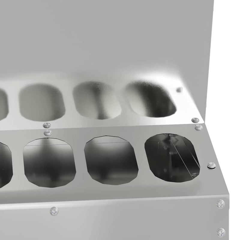 vidaXL Csirke etető Ezüst 30 x 30 x 39 cm Horganyzott acél