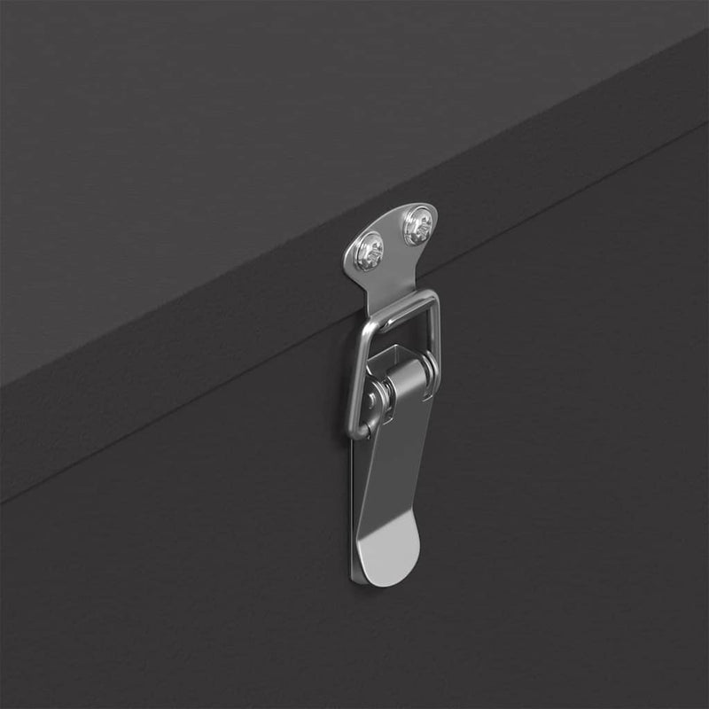 vidaXL Csirke etető Fekete 32,5 x 20,5 x 43 cm Hidegen Hengerelt Acél