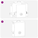 vidaXL Csirke etető Fekete 32,5 x 20,5 x 43 cm Hidegen Hengerelt Acél