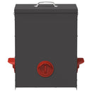 vidaXL Csirke etető Fekete 32,5 x 20,5 x 43 cm Hidegen Hengerelt Acél